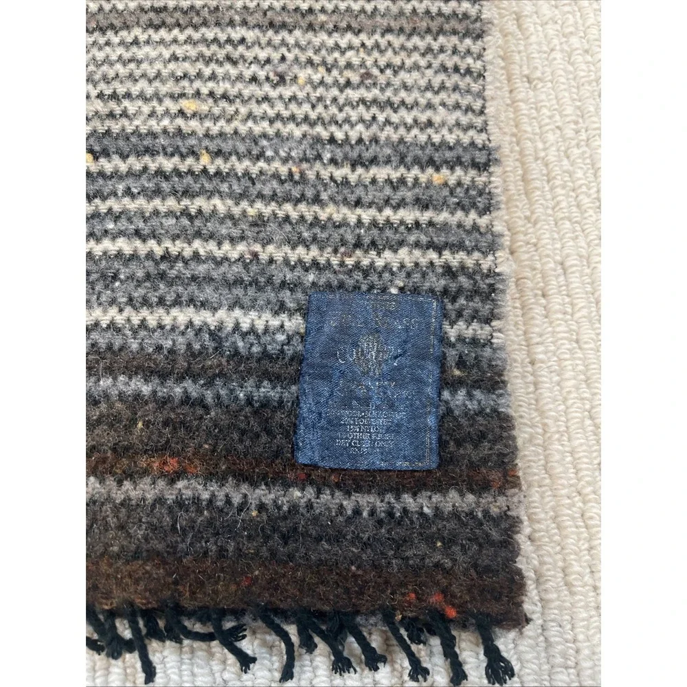 Vintage Bill Blass Country Wool Blend Scarf Italy 14x64